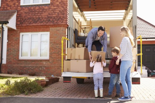 Furniture collection service in a Winchmore Hill residential street