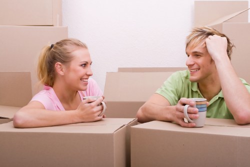 Local packing team handling a move in a Winchmore Hill property