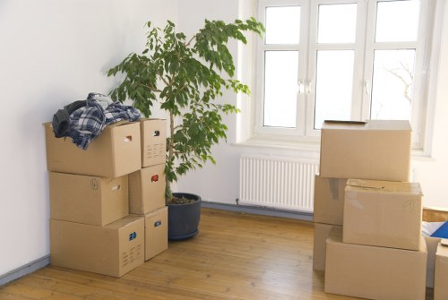 House movers assisting with a residential or small business relocation