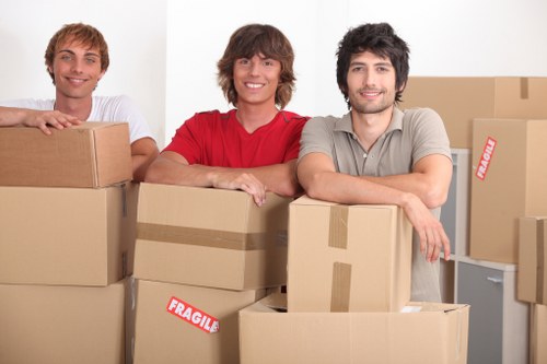 Packing and labelling office equipment for relocation