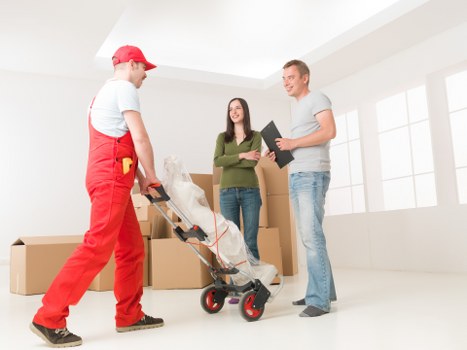 Professional man with van service preparing for a local collection in Winchmorehill