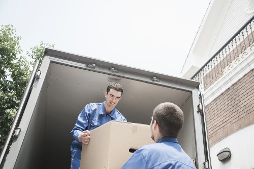 Loading furniture into a removal van in North London