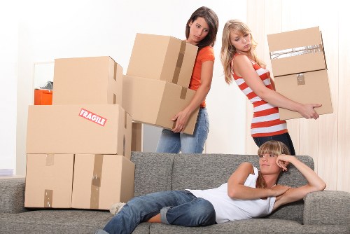 Careful furniture lifting and van loading
