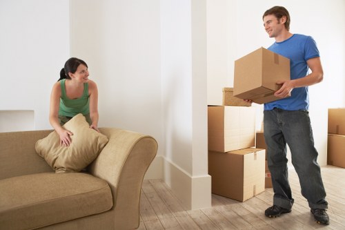 Careful loading of household furniture for relocation